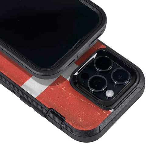 Denmark Flag Distressed Otterbox Defender iPhone Skin